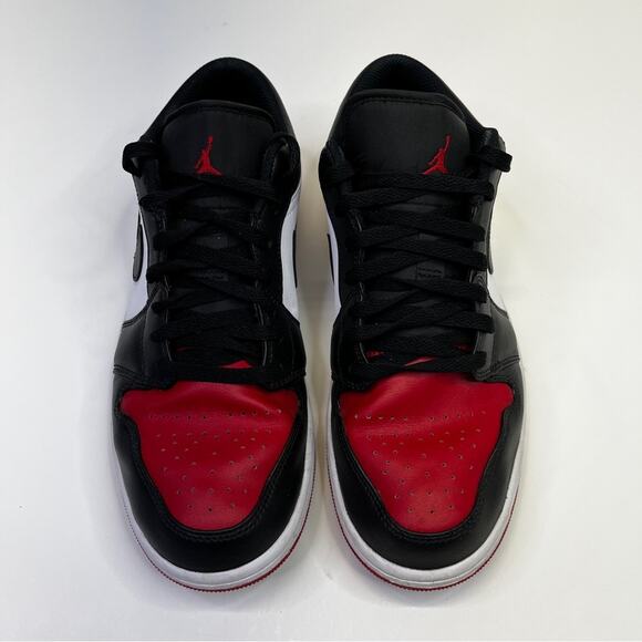 Nike Air Jordan 1 Low Bred Toe sneakers gym red white black - 11 - Picture 3 of 9